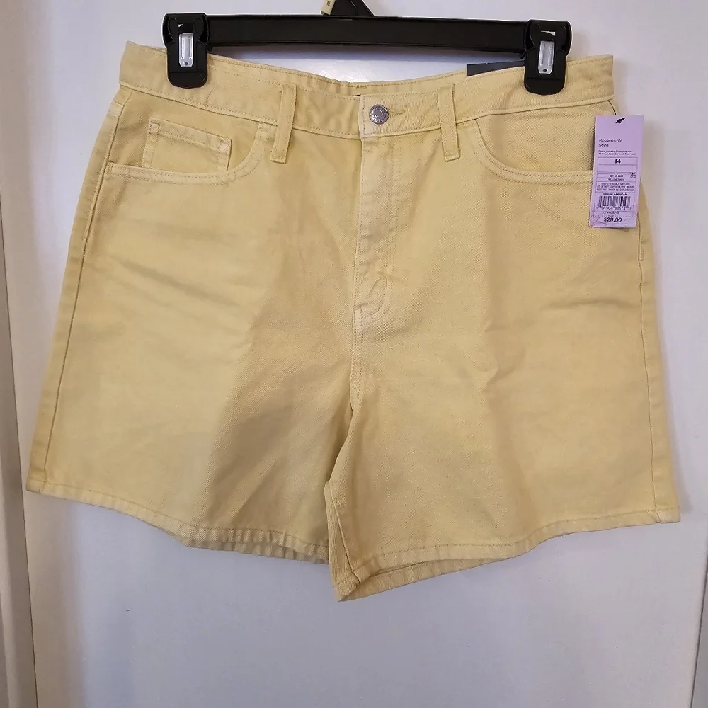 #446 Wild fable women's highest rise Bermuda jeans shorts - Picture 2 of 8